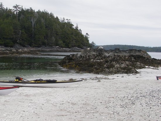 kayaking Vancouver Island Broken Group Islands beach landing